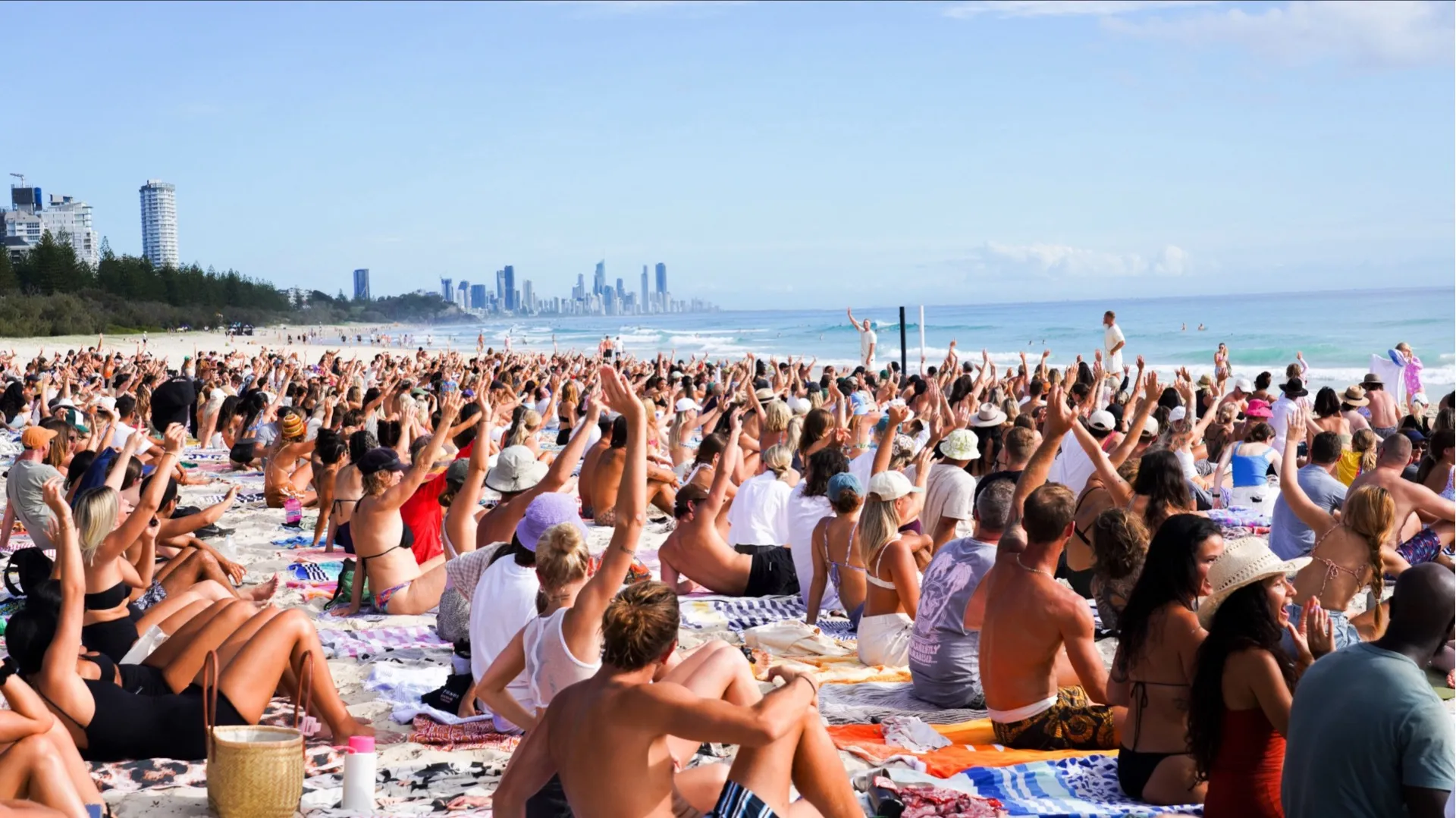 C2BC community breathwork event on the beach